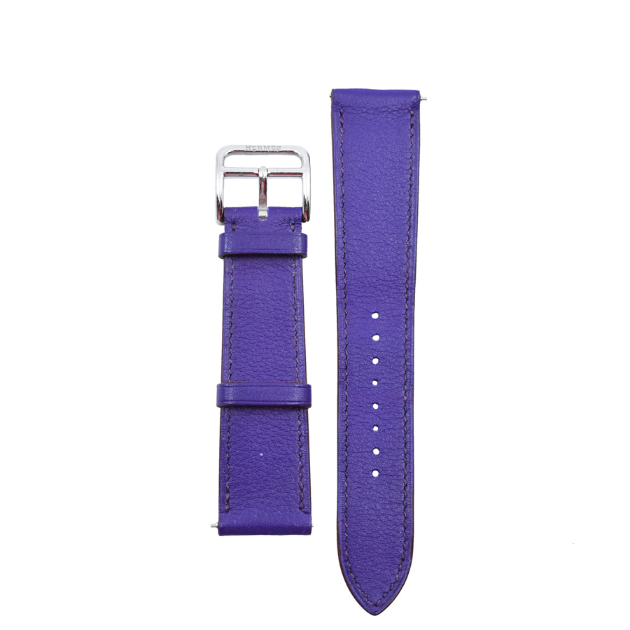 hermes-purple-leather-watch-strap