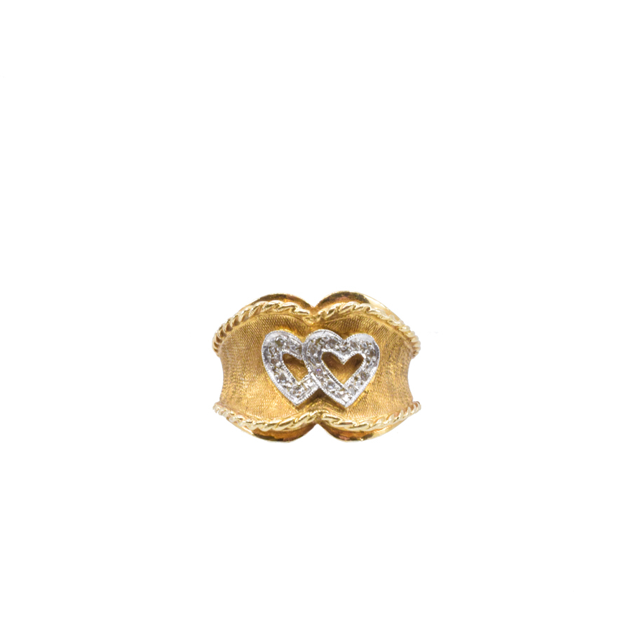 unsigned-14k-yellow-gold-diamond-double-heart-ring-1
