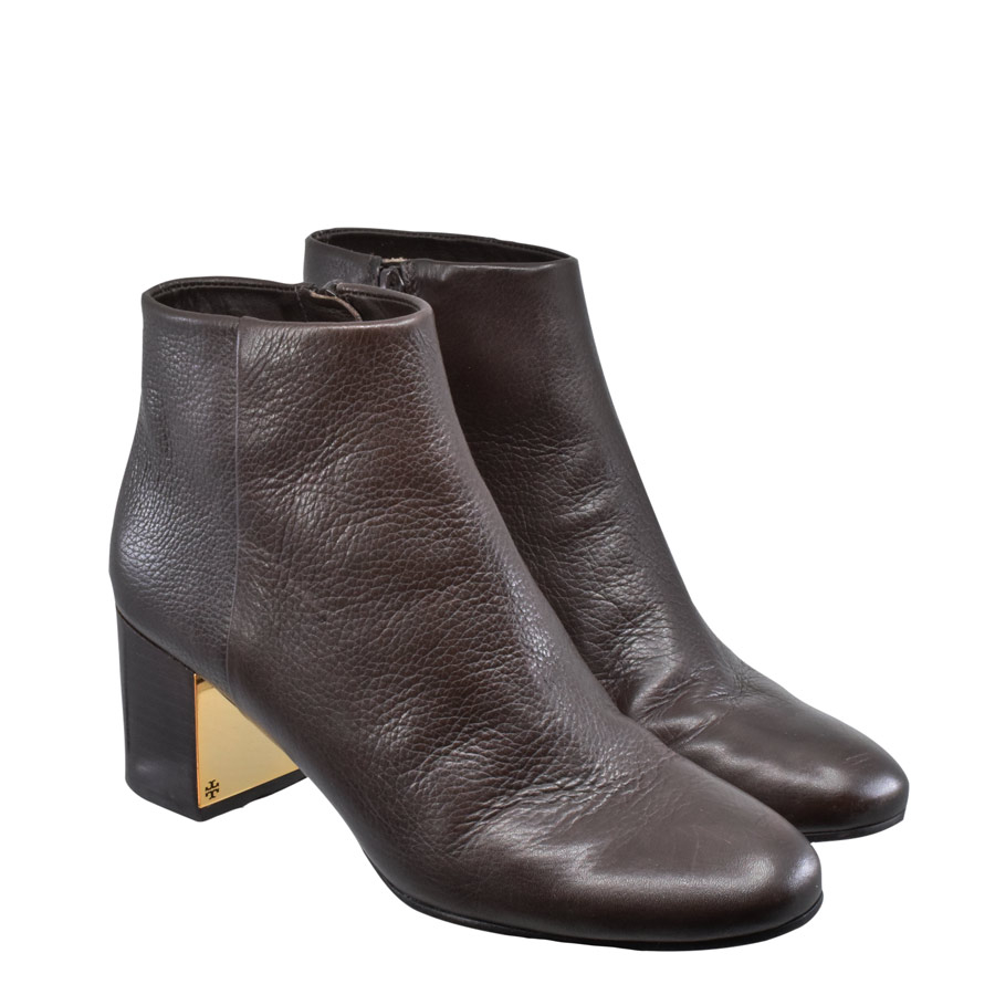 toryburch-brown-leather-heeled-ankle-boots