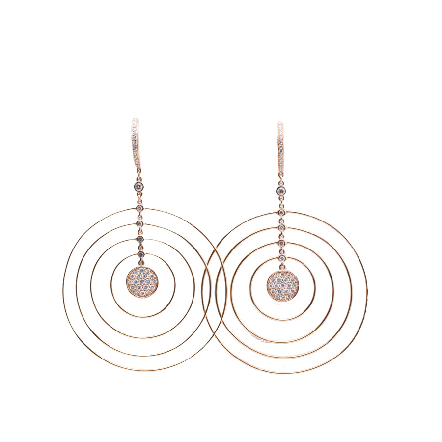 unsigned-14k-pink-gold-circle-diamond-earrings-1
