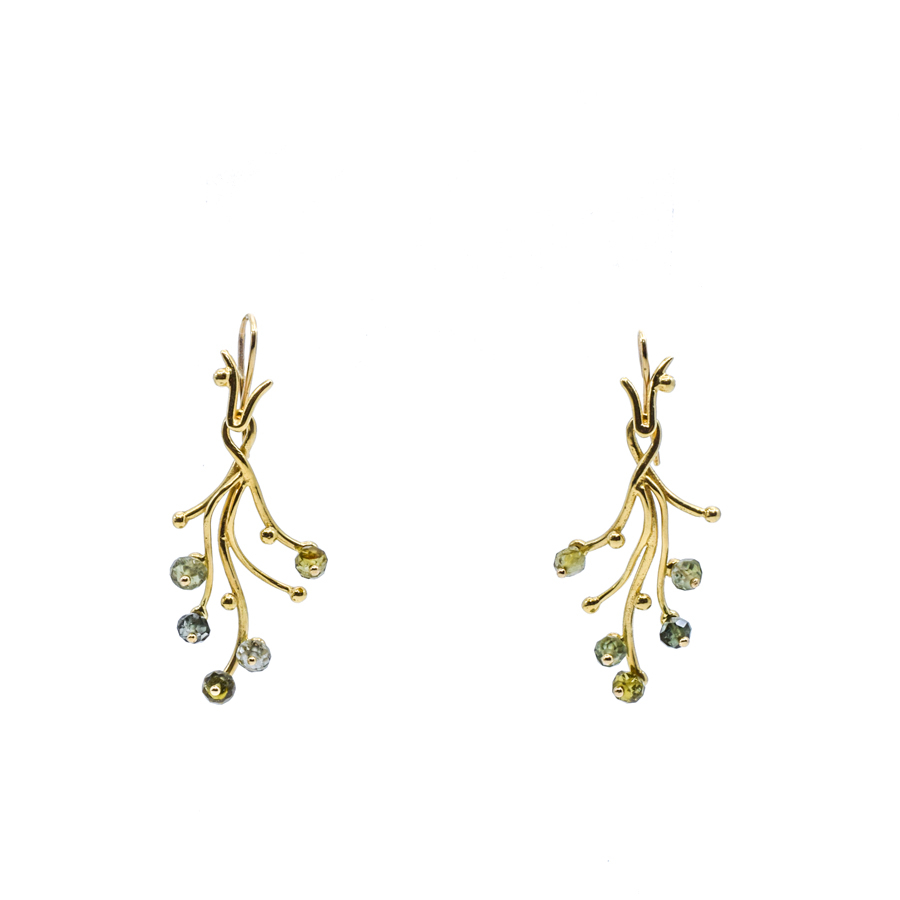 unsigned-14k-yellow-gold-tanzanite-branch-earrings-1