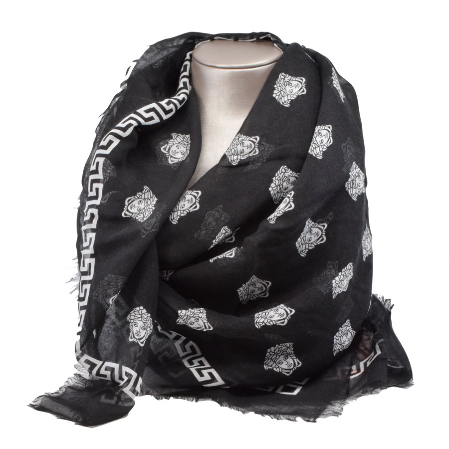 versace-black-white-chiffon-scarf-1