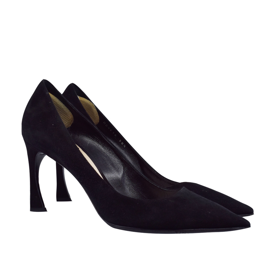 dior-black-suede-heels