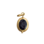 unsigned-18k-yellow-gold-pendant-red-black-stone-face-2