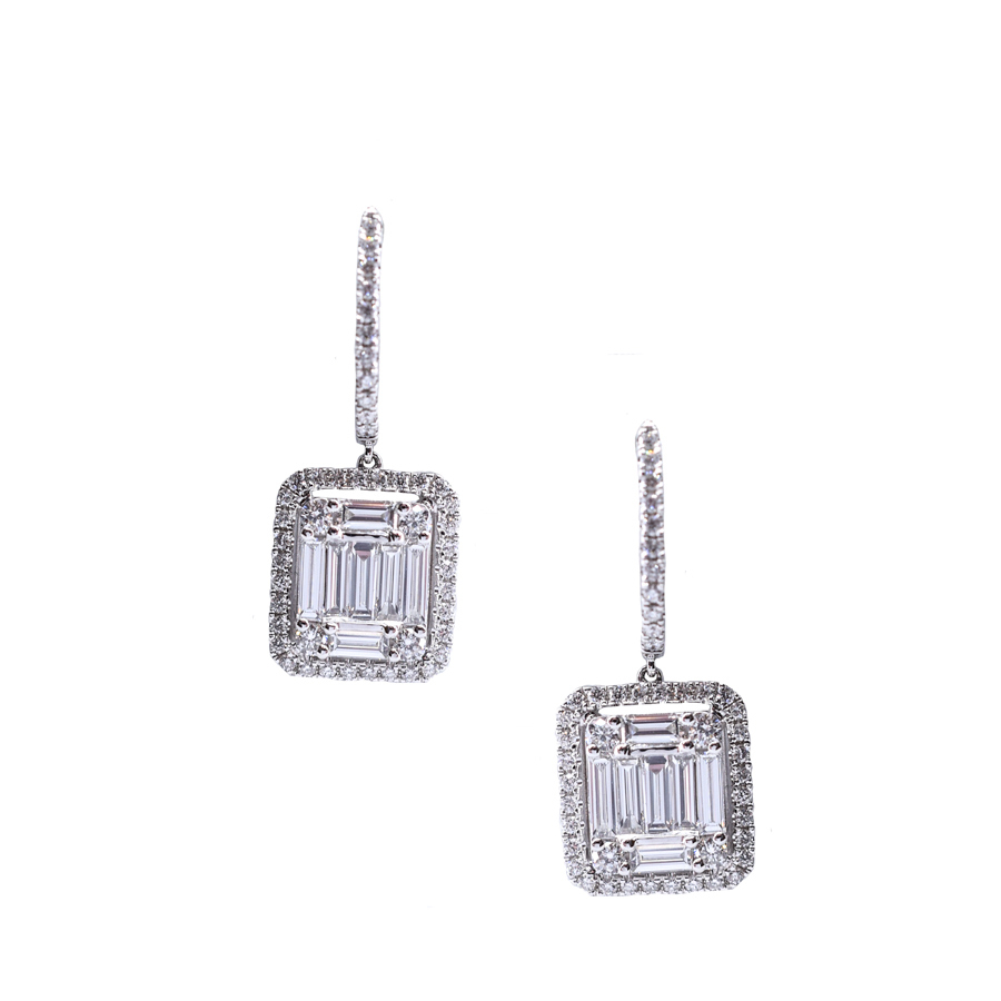 unsigned-18k-white-gold-huggie-drop-rectangle-halo-earrings