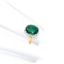 unsigned-18k-yellow-gold-emerald-diamond-halo-necklace-2