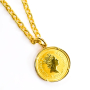 unsigned-18k-yellow-gold-textured-thick-chain-australia-coin-necklace-3