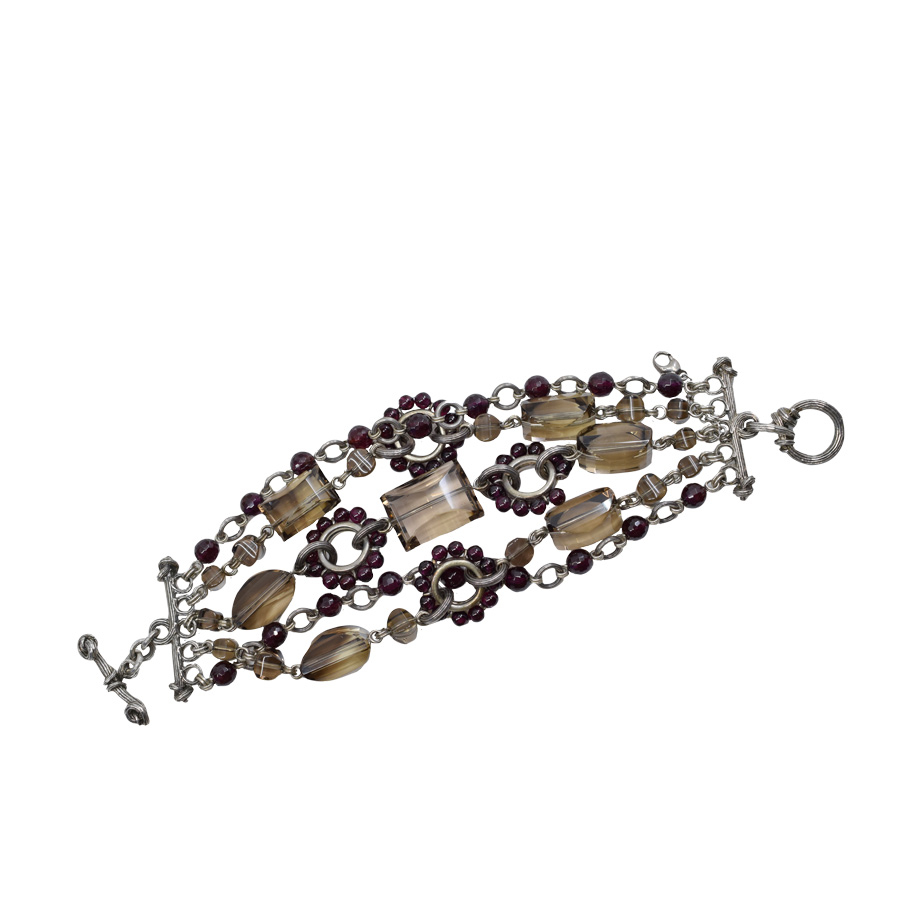 stephendweck-brown-stone-red-sterling-bracelet-1