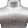 unsigned-14k-pink-gold-triangle-diamond-necklace-1