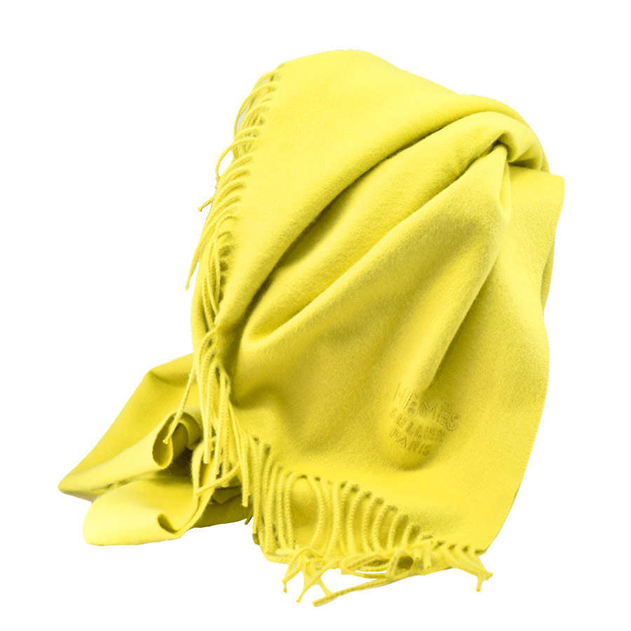 hermes-yellow-cashmere-shawl