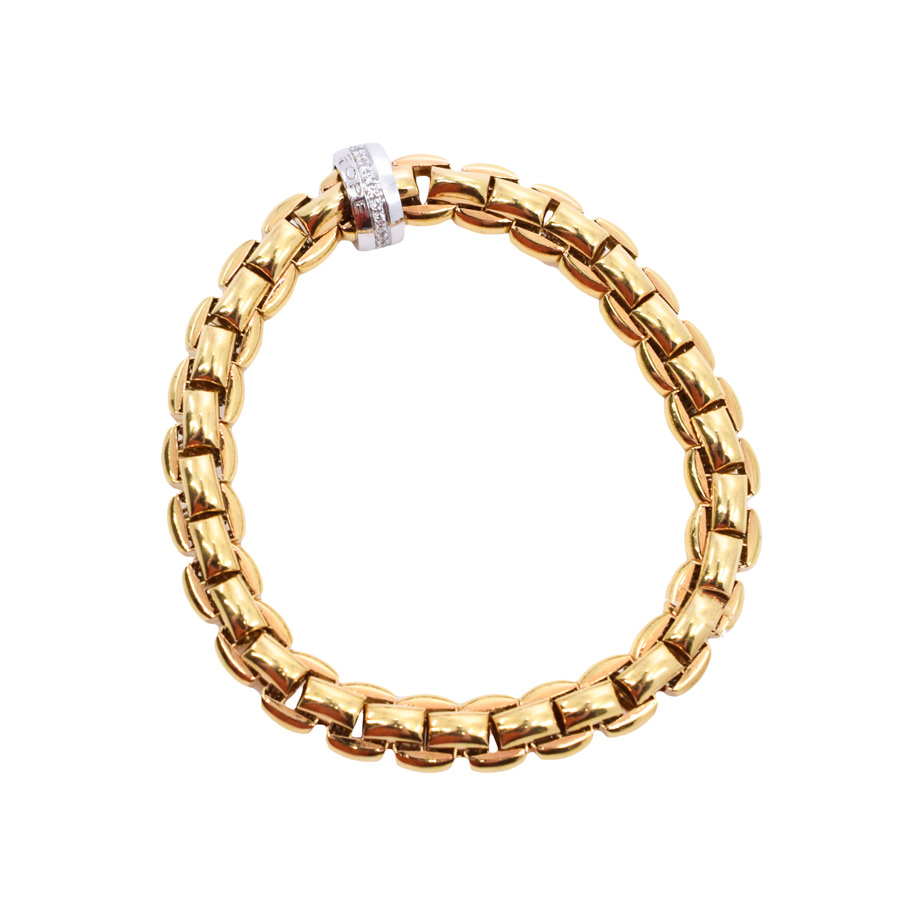 fope-gold-bendy-chain-chunk-18k-yellow-gold-diamond-bracelet-1