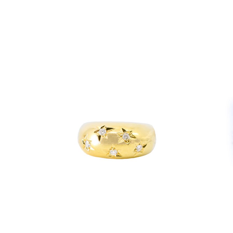 unsigned-18k-yellow-gold-starburst-dome-diamond-ring-1