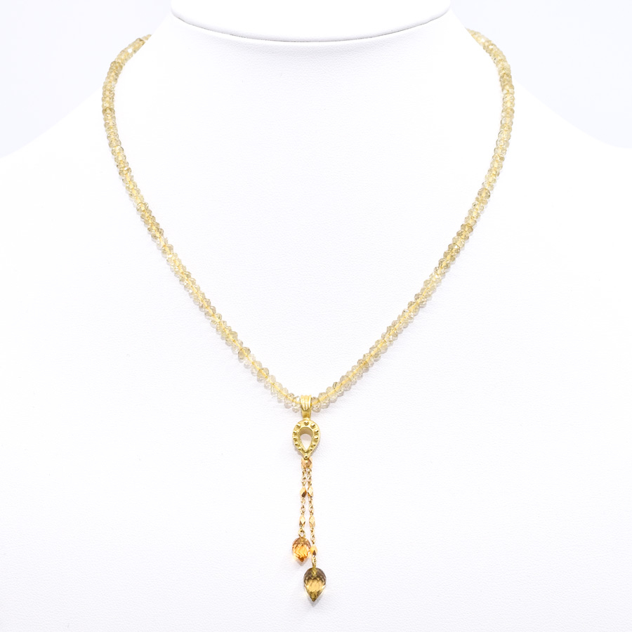 unsigned-raw-beaded-citrine-18k-gold-drop-necklace-2
