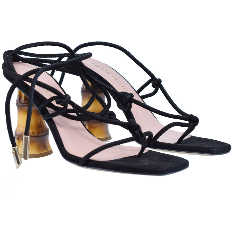 giaborghini-black-suede-bamboo-heel-strappy-sandals