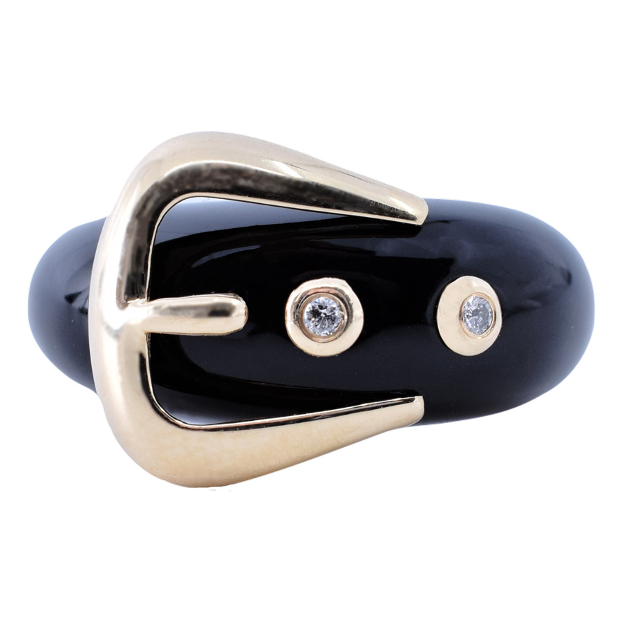 unsigned-14k-yellow-gold-buckle-onyx-ring-1