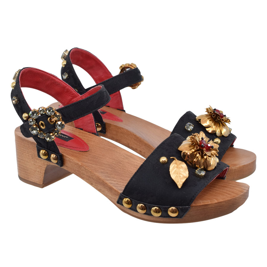 dolcegabanna-black-gold-wood-floral-sandals