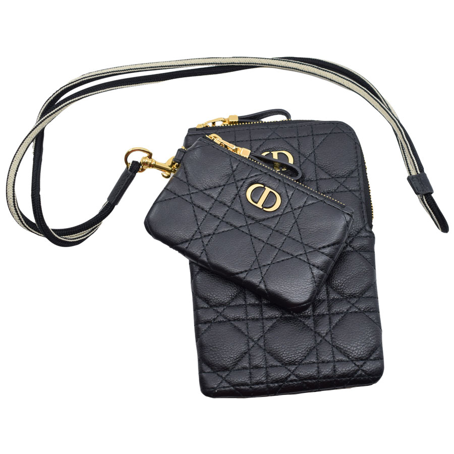dior-black-leather-calf-quilted-two-pouch