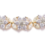 unsigned-18k-yellow-white-gold-flower-shape-diamond-choker-necklace-2