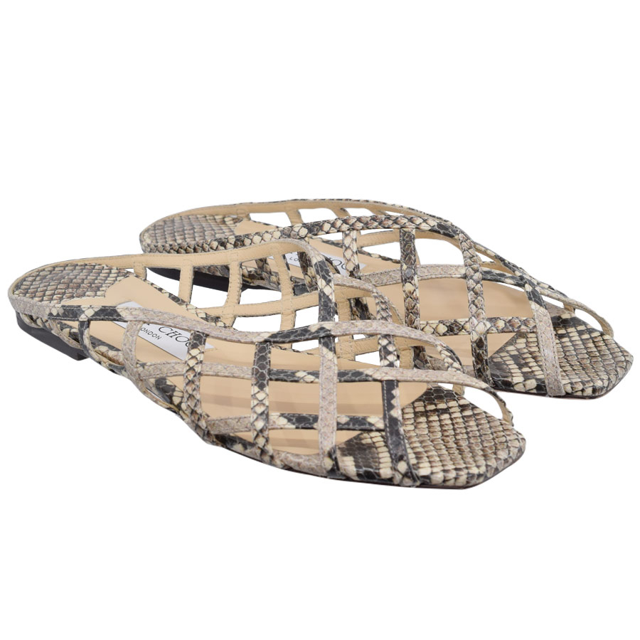 jimmychoo-snake-weave-flat-sandals