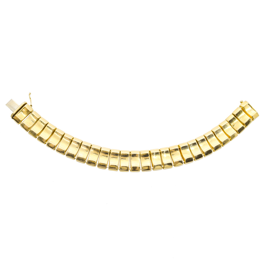 unsigned-18k-yellow-gold-bar-link-bracelet-1