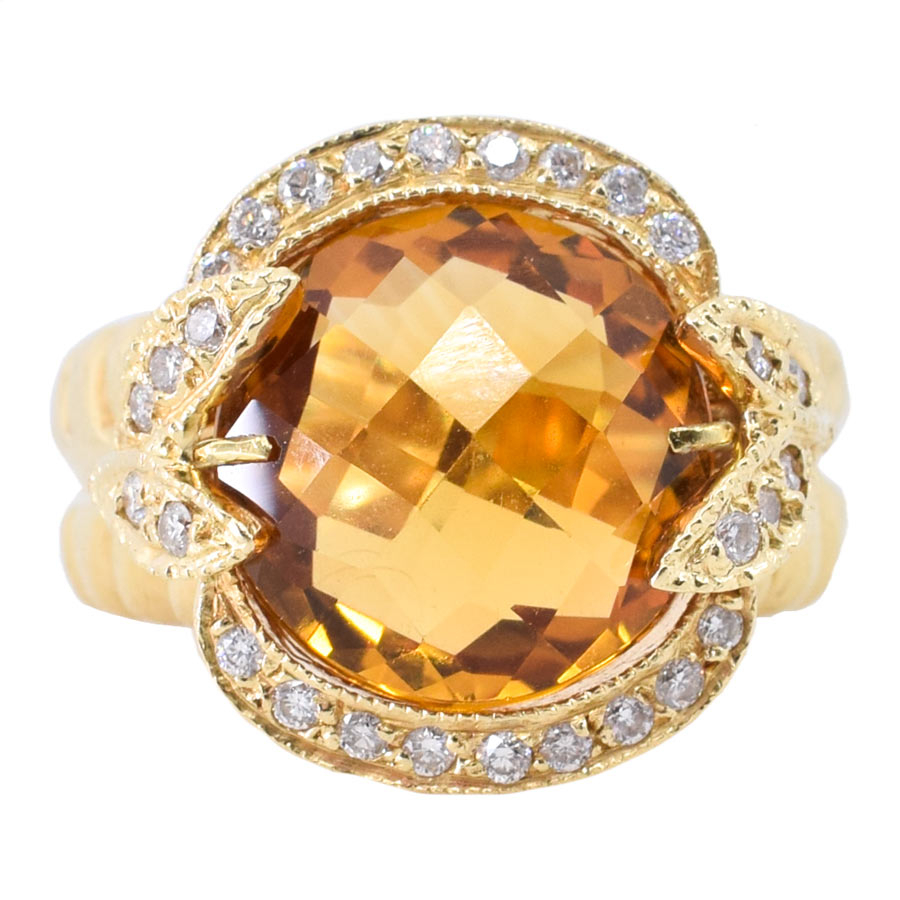 unsigned-citrine-yellow-gold-diamond-halo-ring-1