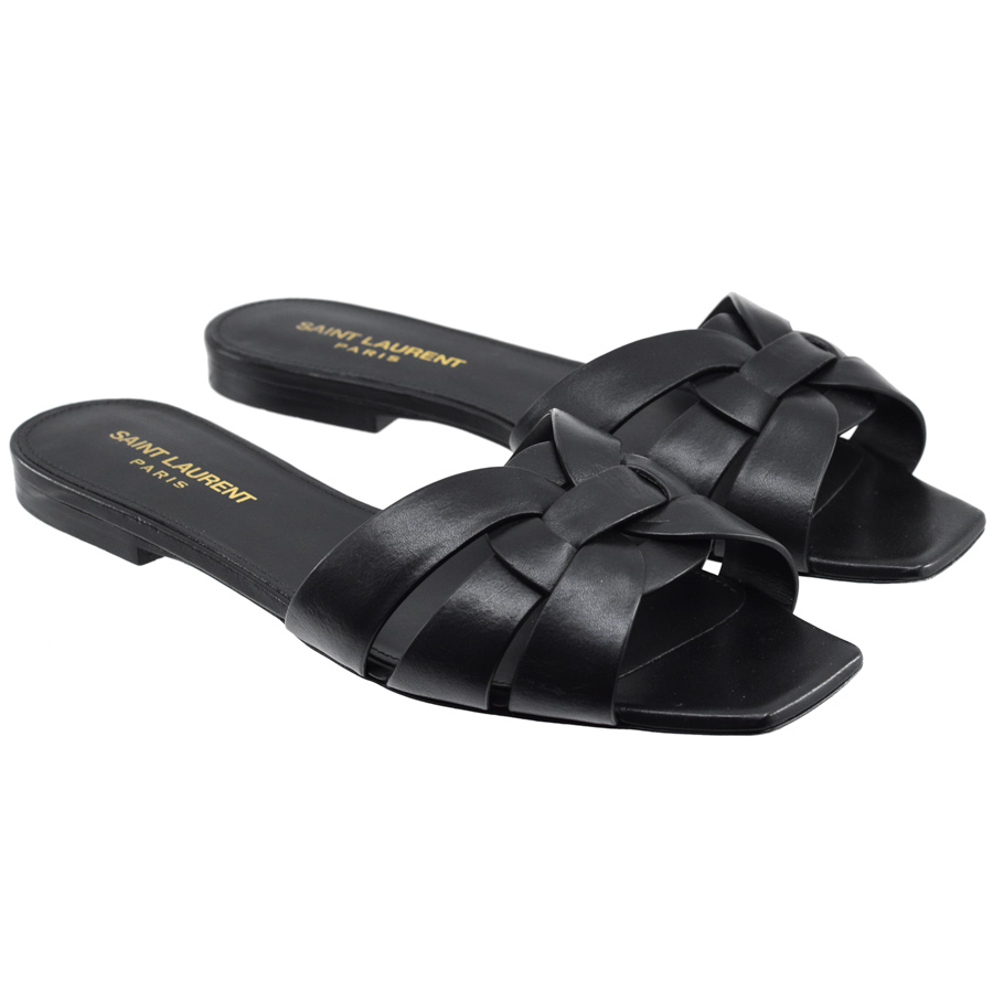 saintlaurent-black-slide-sandals
