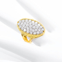 unsigned-18k-yellow-gold-hammered-face-diamond-oval-cluster-ring-2