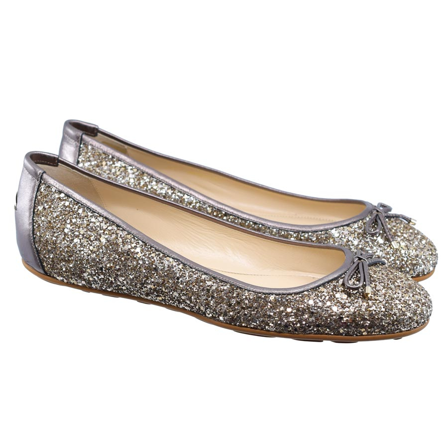 jimmychoo-sparkle-copper-flat-shoes