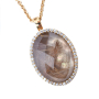 unsigned-pink-gold-diamond-halo-quartz-necklace-2