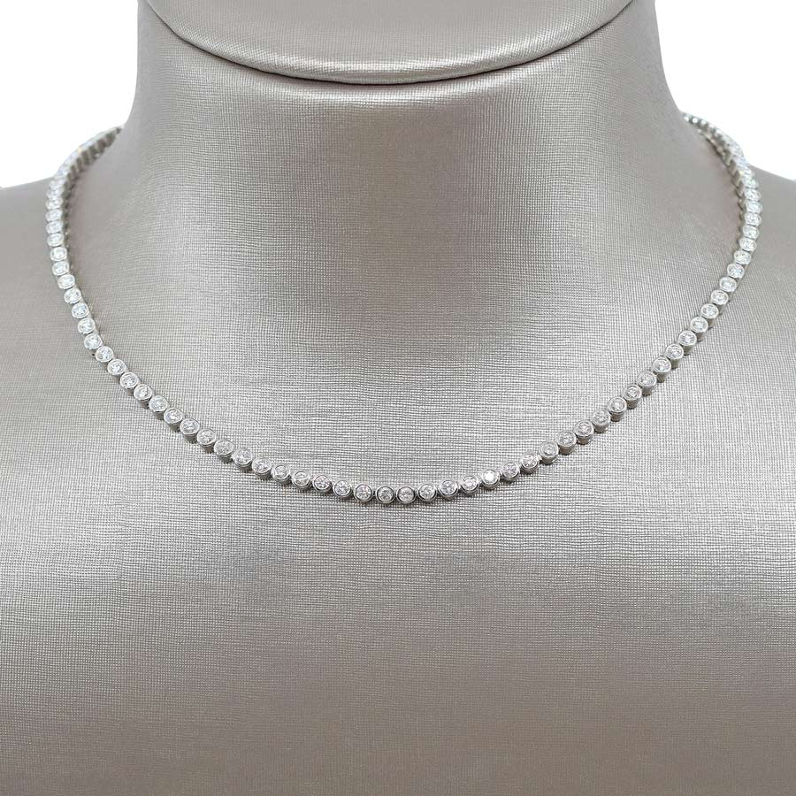 unsigned-18k-white-gold-bezel-diamond-tennis-necklace-