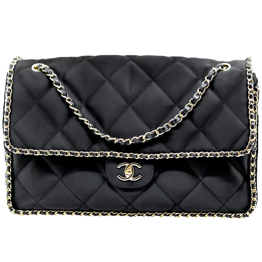 chanel-black-nylon-quilted-chain-around-bag-3
