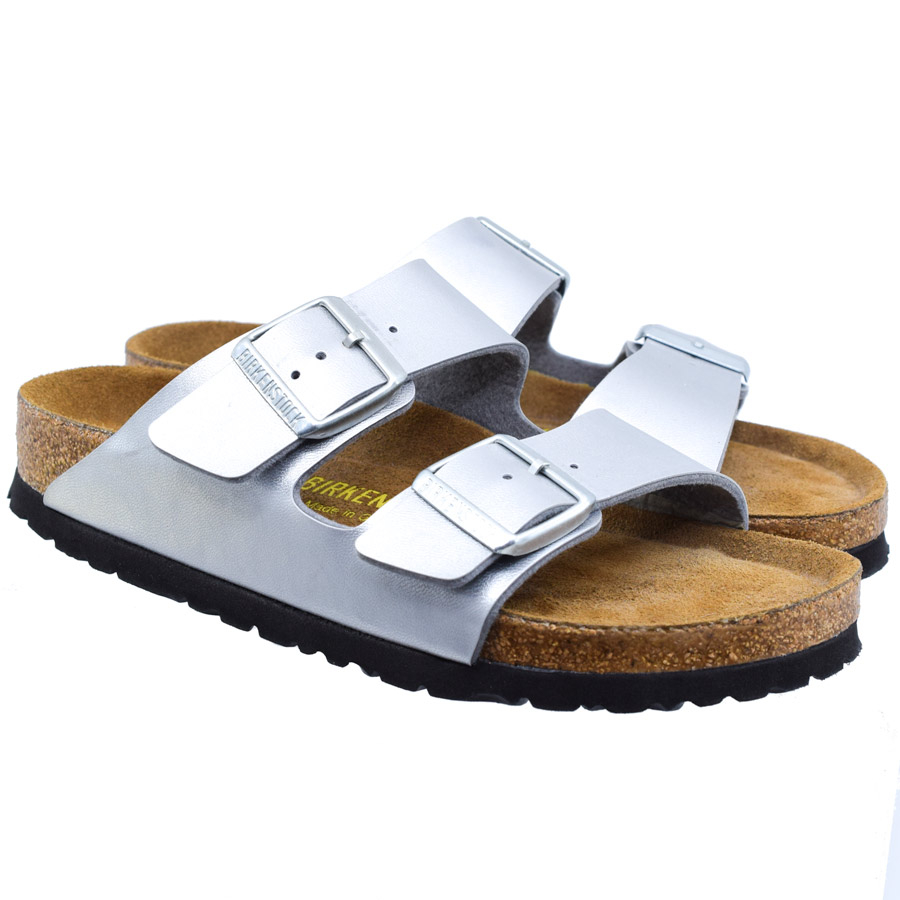 birkinstock-silver-sandals
