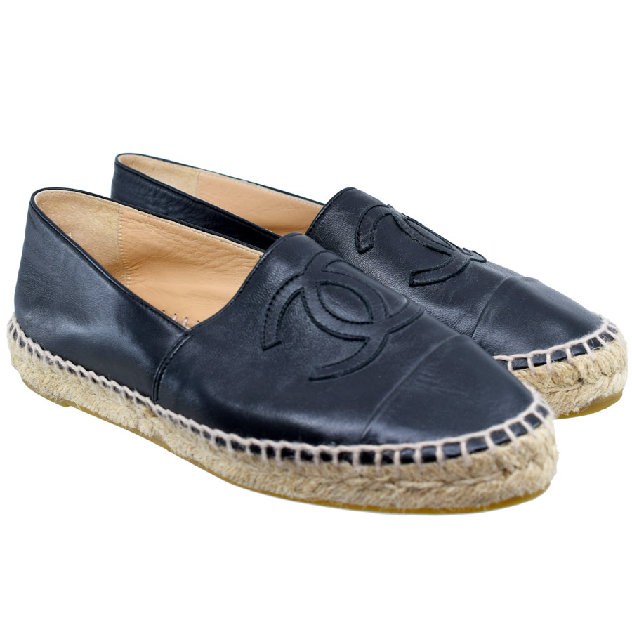 chanel-espadrille-black-leather-shoes