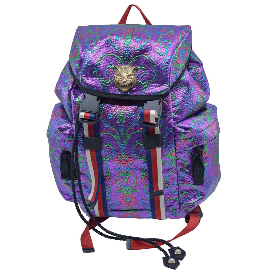 gucci-purple-embroidered-metallic-backpack-1