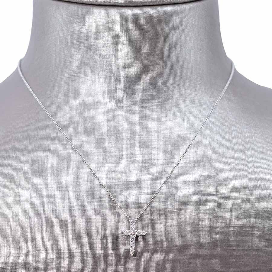 unsigned-18k-white-gold-diamond-cross-necklace-1