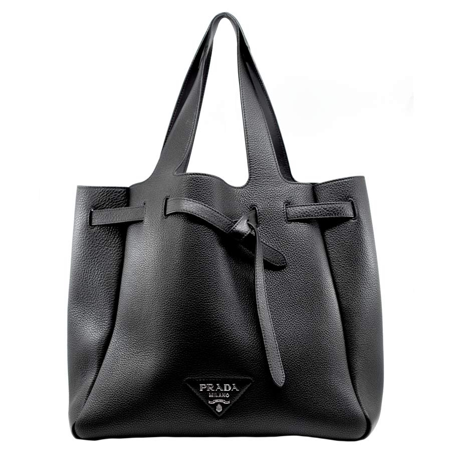 prada-black-leather-drawstring-tote-bag-1