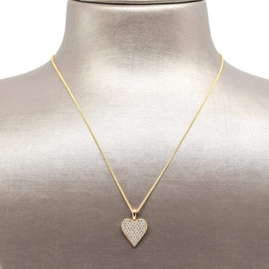 unsigned-18k-yellow-gold-diamond-heart-necklace-2