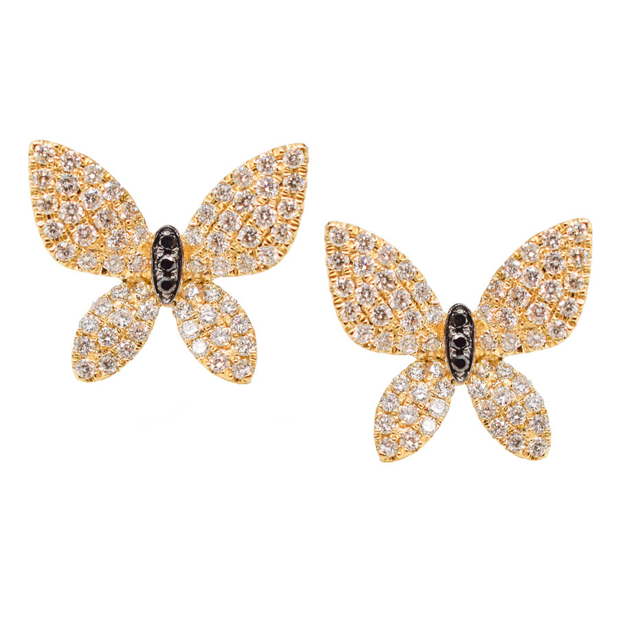vivid-butterfly-white-black-diamond-yellow-gold-earrings-1
