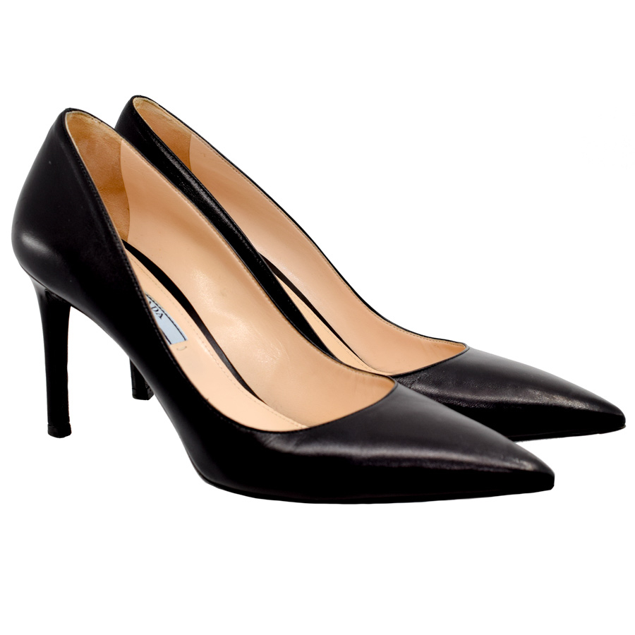 prada-black-leather-heels
