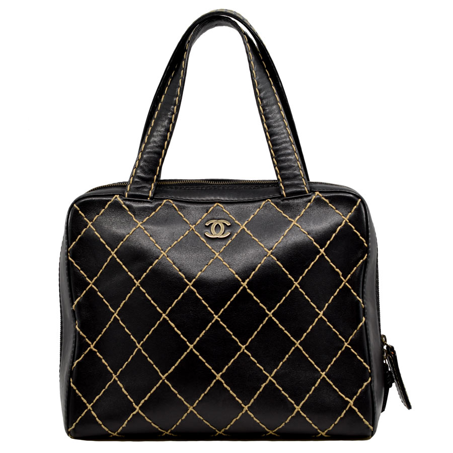 chanel-black-leather-white-stitch-quilted-zip-square-tote-1