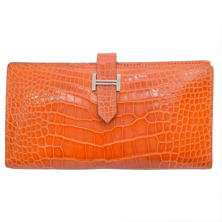 hermes-orange-croc-wallet-1