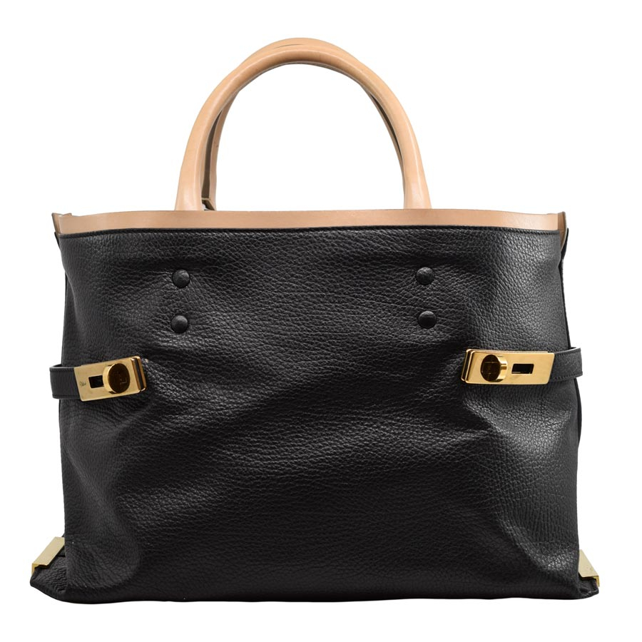 chloe-leather-tophandle-black-nude-handle-tote-1