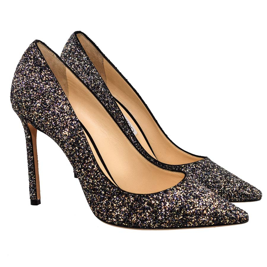 jimmychoo-black-purple-gold-sparkle-heels