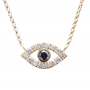 unsigned-14k-yellow-gold-diamond-black-white-eye-necklace-2