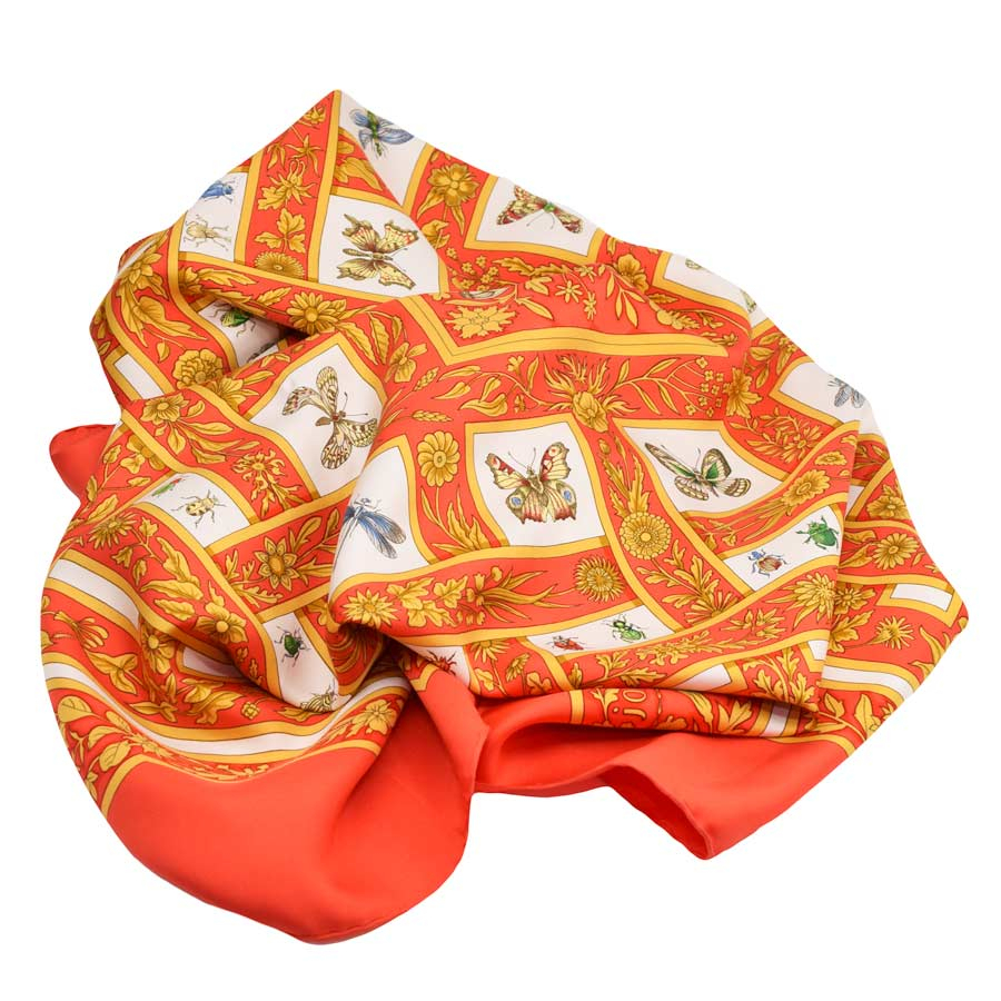 hermes-red-yellow-butterfly-silk-scarf-1