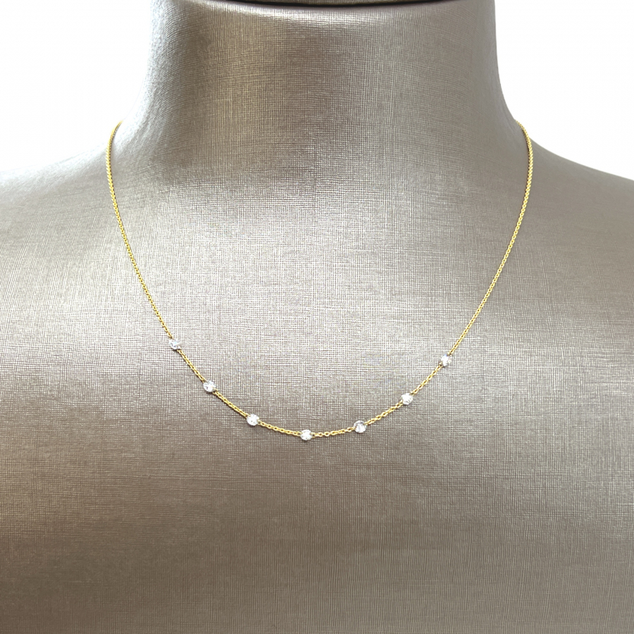 unsigned-18k-yellow-gold-diamond-necklace