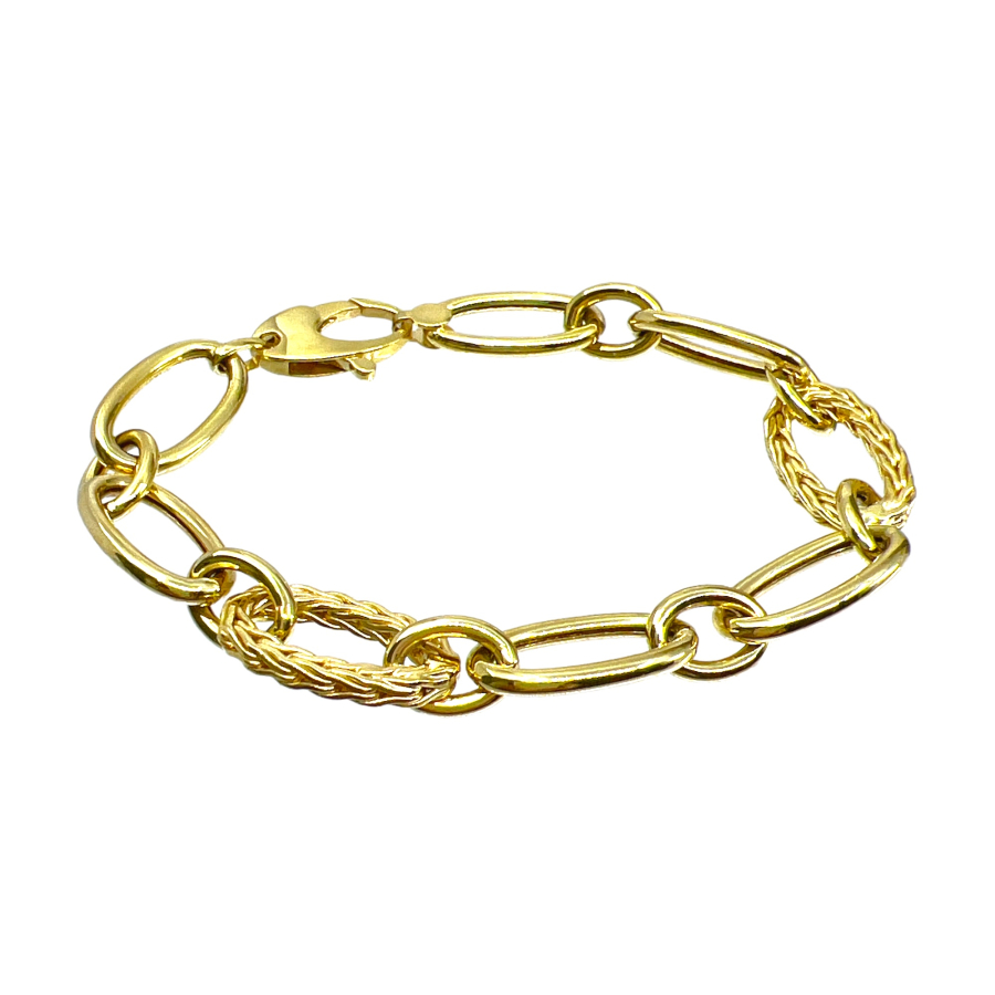 unsigned-14k-yellow-gold-link-bracelet