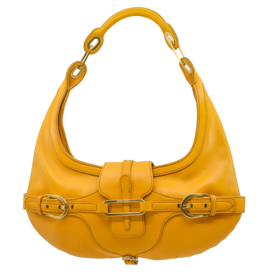 jimmychoo-yellow-leather-shoulder-bag