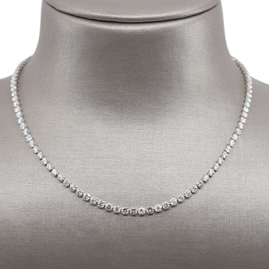 unsigned-18k-white-gold-diamond-round-tennis-necklace-1