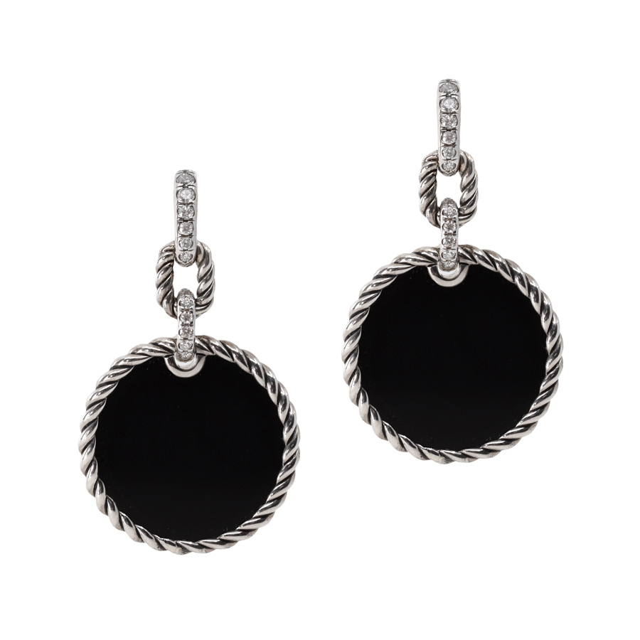 davidyurman-sterling-diamond-circle-drop-earrings-1